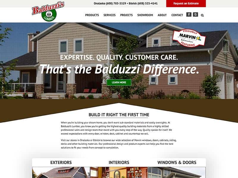 Website Launch: Balduzzi Lumber