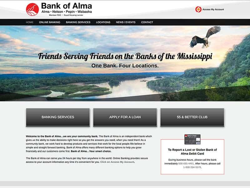 Website Launch: Bank of Alma