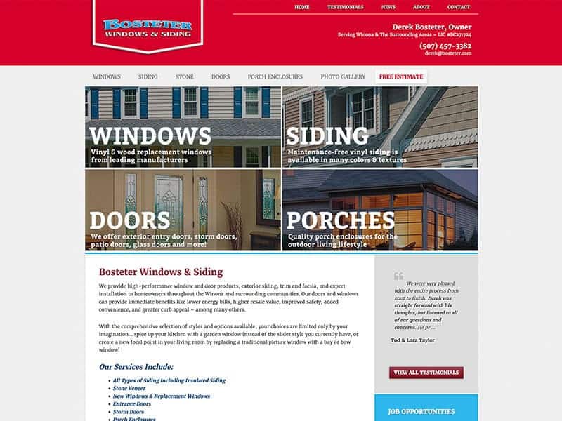 Website Launch: Bosteter Windows & Siding