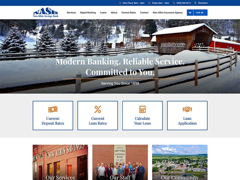 Savings Bank Website Design