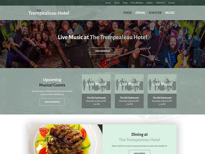 Website Update: Trempealeau Hotel