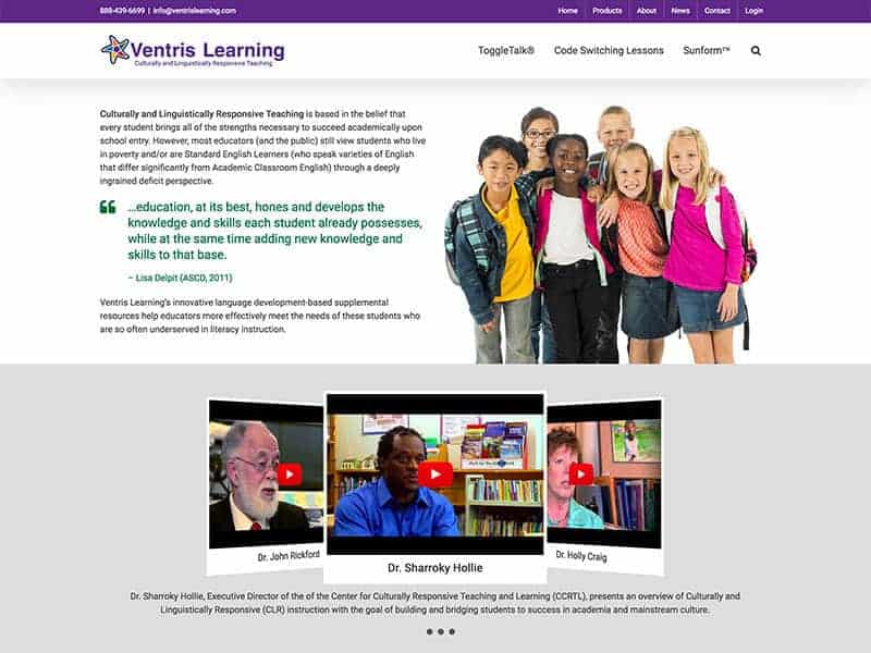 Website Launch: Ventris Learning