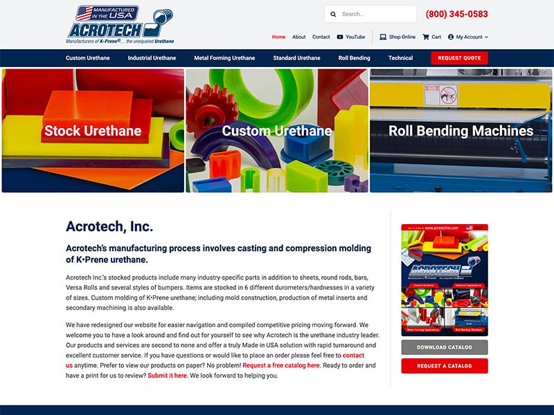 Manufacturing Website Design - Acrotech