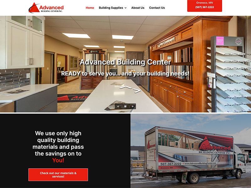 Construction Website Design - Advanced Building Center