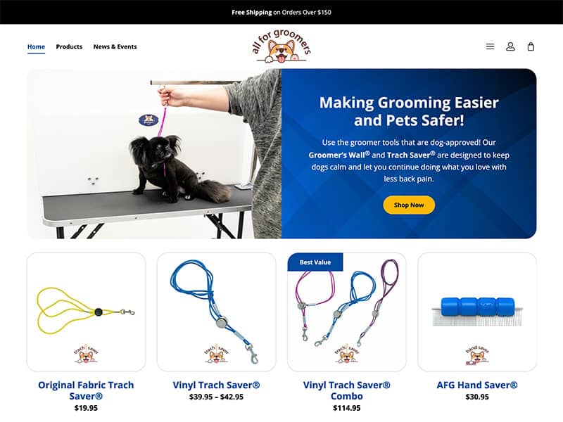 Website Redesign: All For Groomers