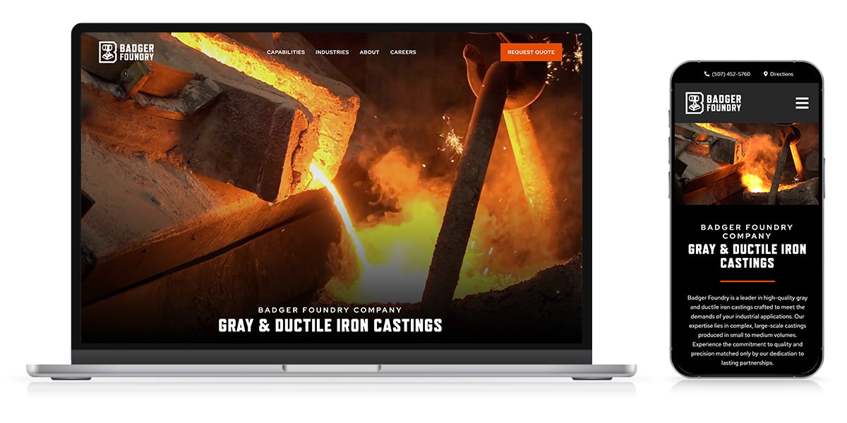 Manufacturing Website Update for Badger Foundry