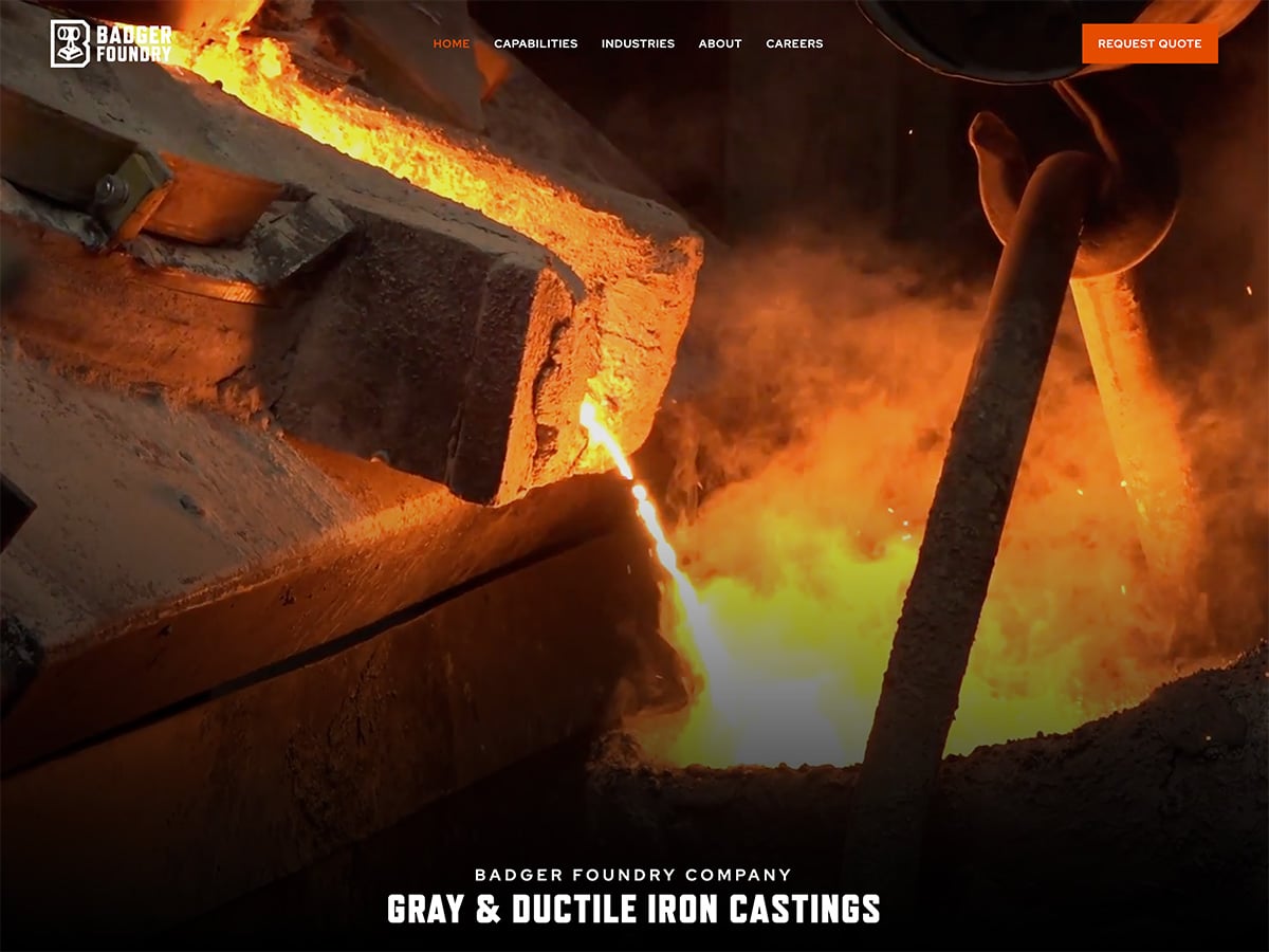 Manufacturing Website Update for Badger Foundry