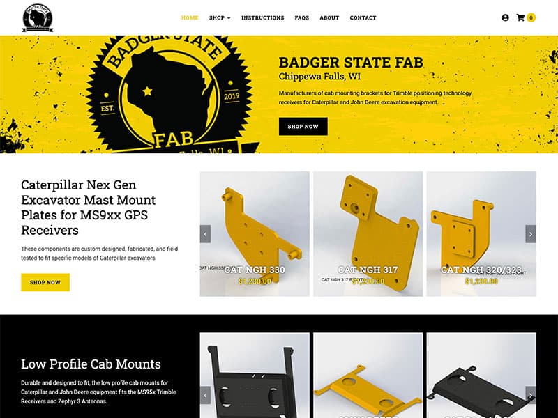 Ecommerce Website Design - Badger State Fab