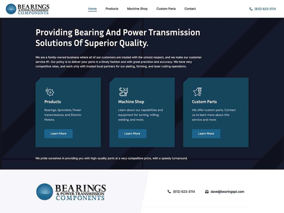 Bearing and Power Transmission Components for Industrial Machinery.