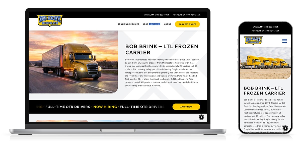 bob brink 2025 website responsive