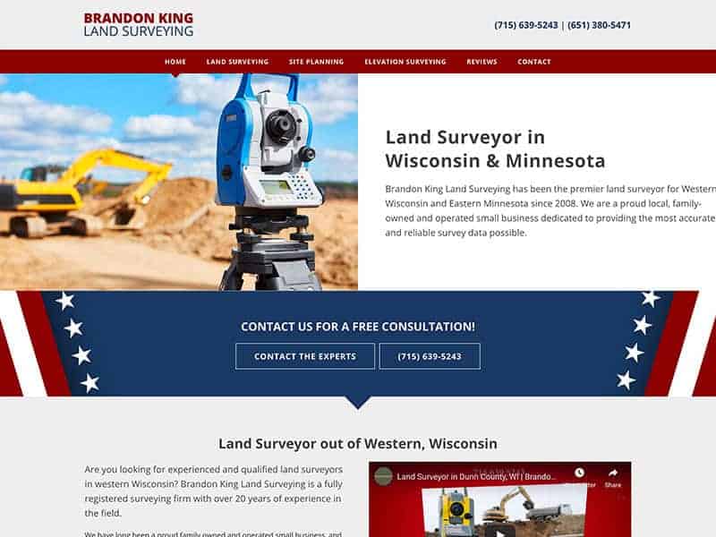 Land Surveying Website Design