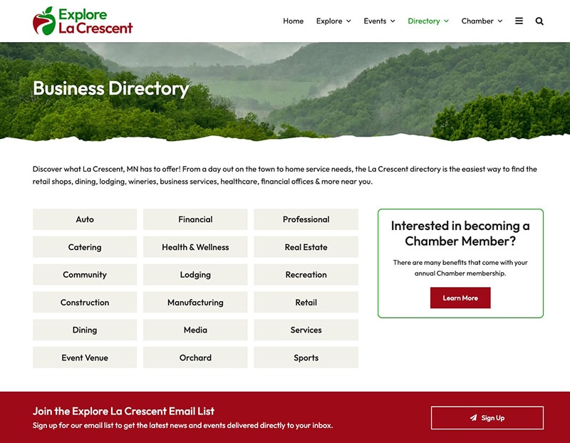 Municipal Website Design - Explore La Crescent