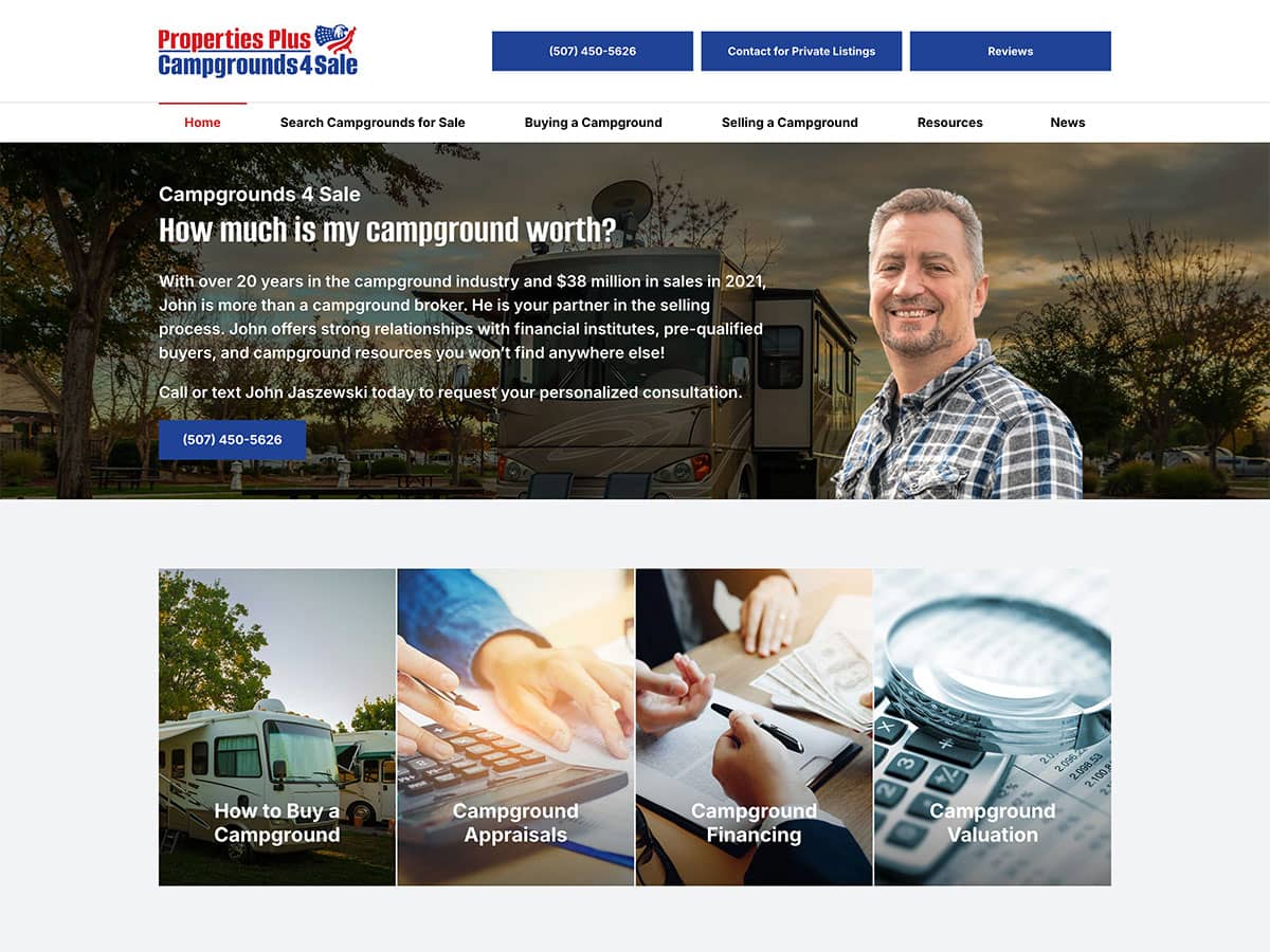 Website Launch: Campgrounds 4 Sale