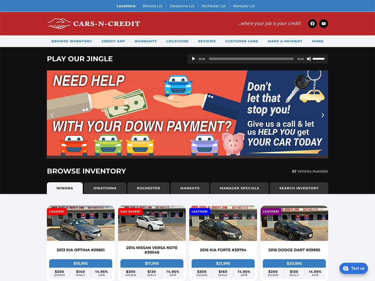 Website Launch: Cars N Credit