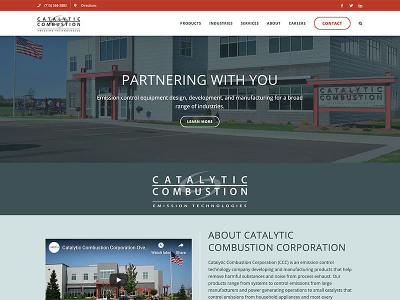 Website Update: Catalytic Combustion Corporation