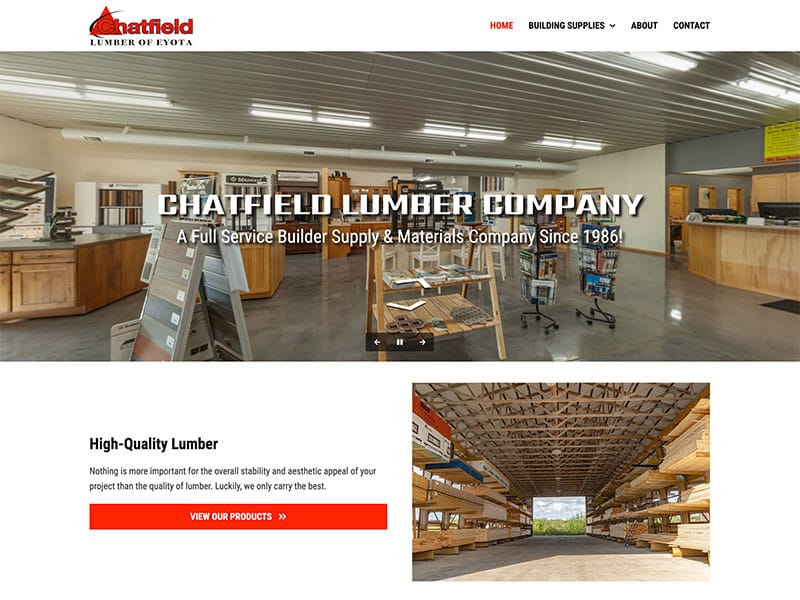 Construction Website Design - Chatfield Lumber Company