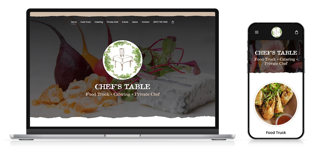 chefs table website responsive
