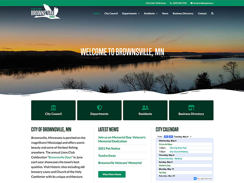 Municipal Website Design - City of Brownsville