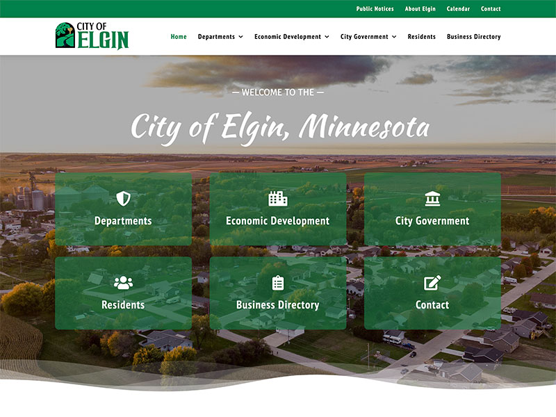 Municipal Website Design - City of Elgin MN