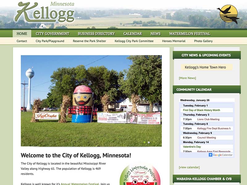 City of Kellogg, MN website