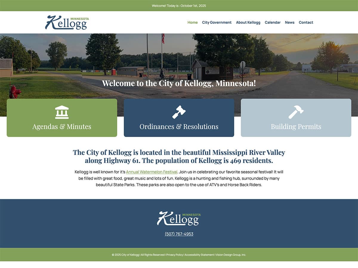 Website Launch: City of Kellogg