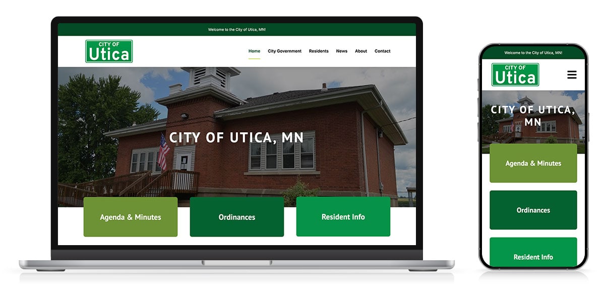 city of utica website responsive