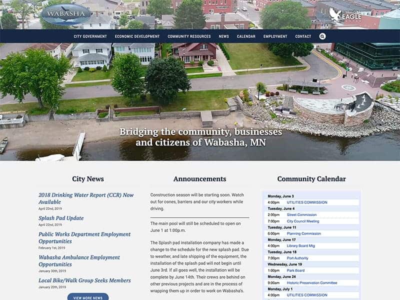 Website Redesign: City of Wabasha