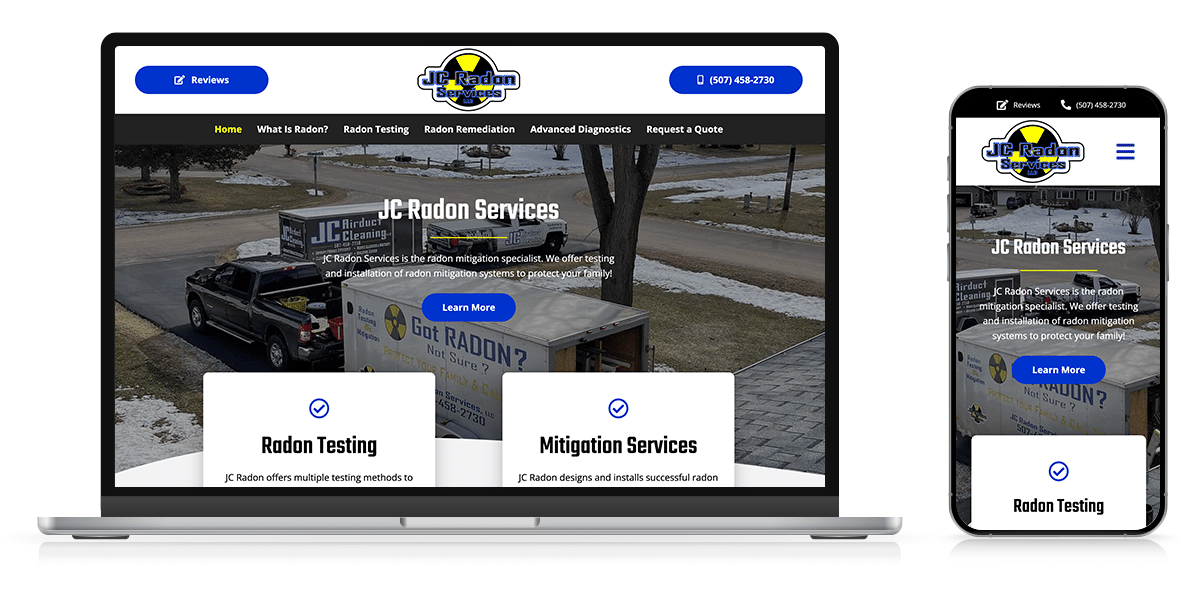Construction Website Design for JC Radon