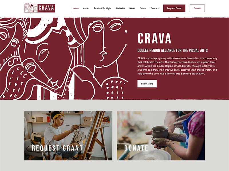 CRAVA Website Screenshot