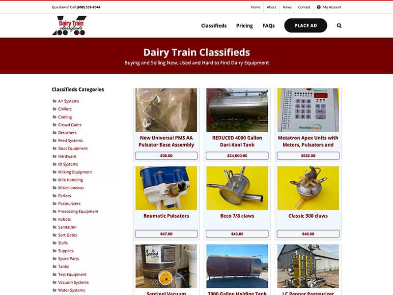 Website Update: Dairy Train Classifieds