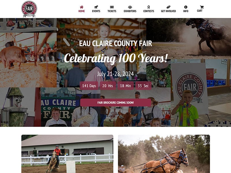 Fair Website Design - Eau Claire county Fair