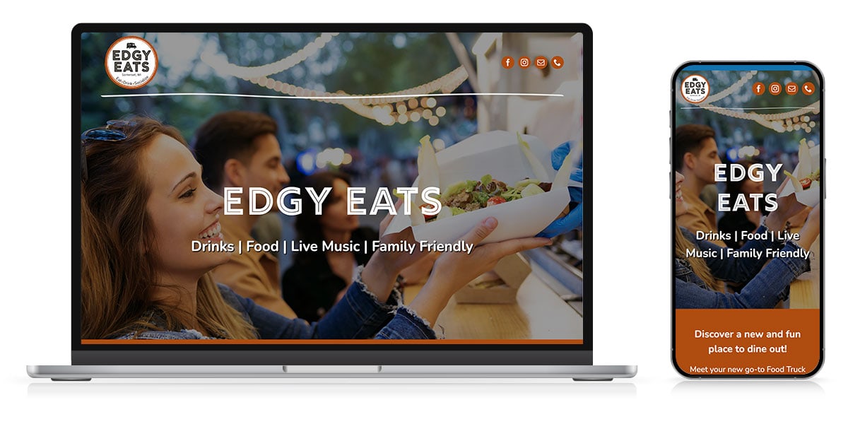 edgy eats website responsive