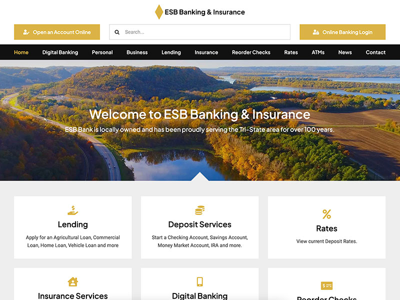 Banking Website Design - ESB