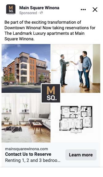 Facebook Marketing Ad - Main Square Winona
