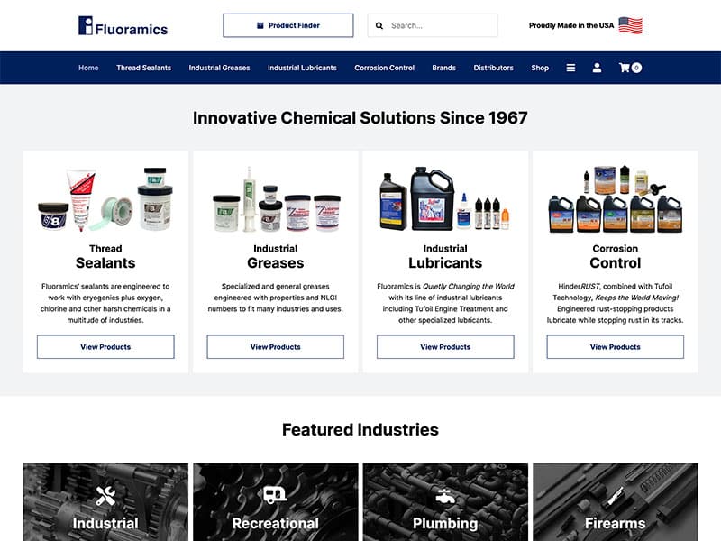 Manufacturing Website Design - Fluoramics