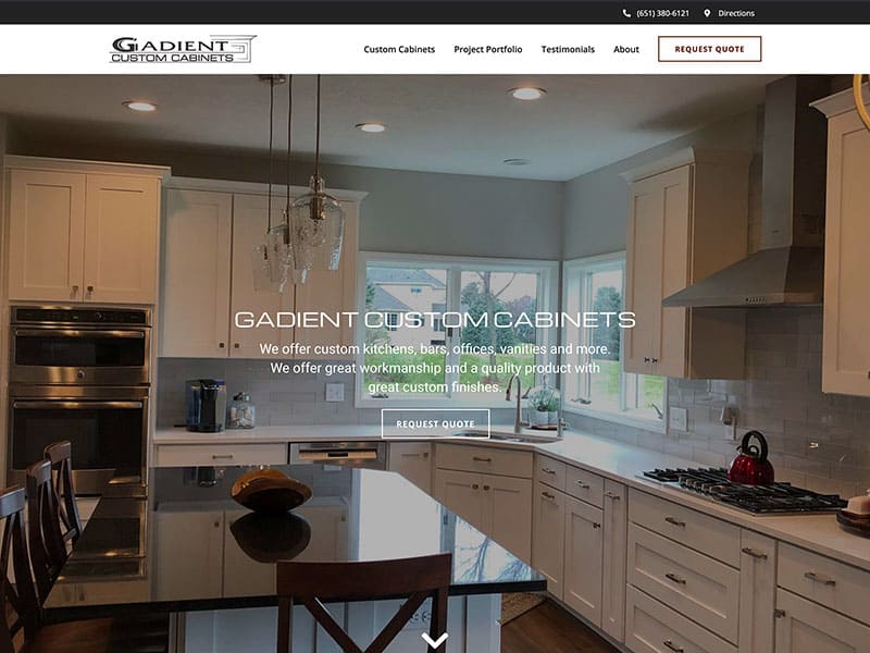 Website Launch: Gadient Custom Cabinets