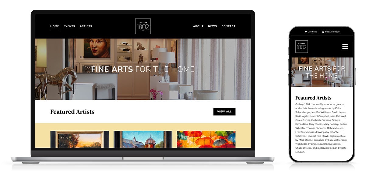 gallery 1802 website responsive