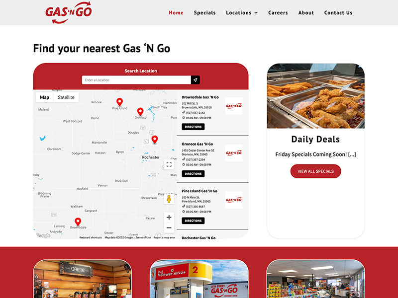 Gas Station Website Design - Gas 'N Go