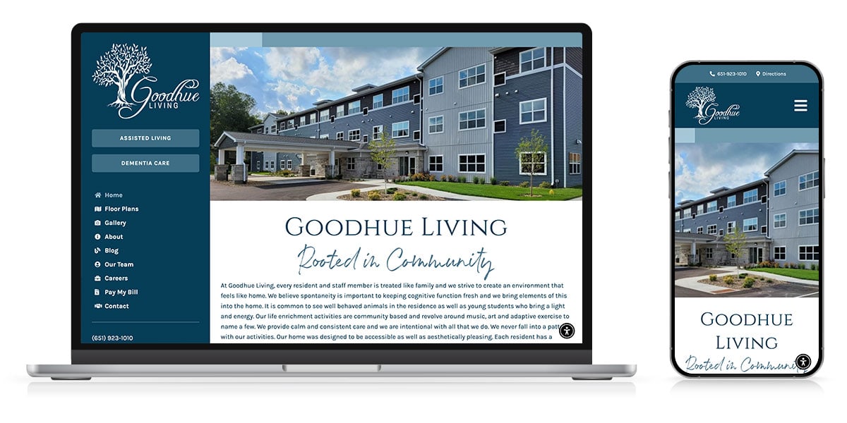 goodhue living website responsive