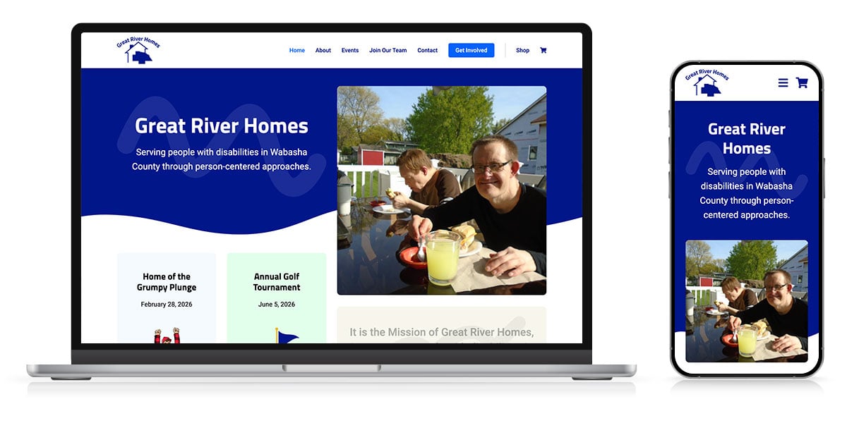 great river homes website responsive
