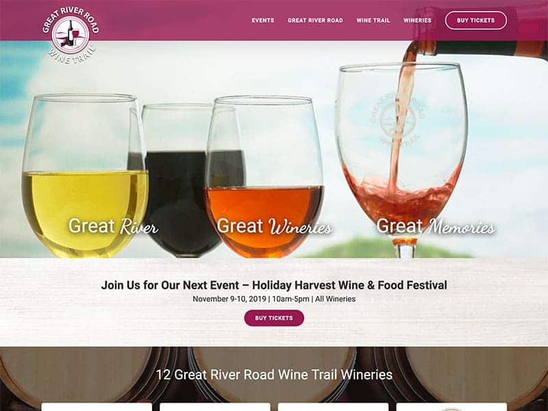 Website Redesign: Great River Road Wine Trail