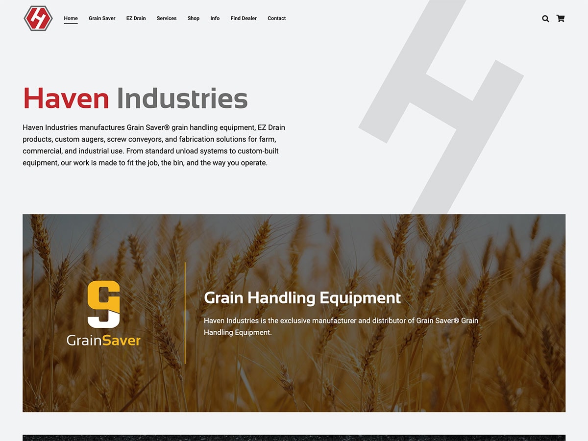 haven industries website screenshot