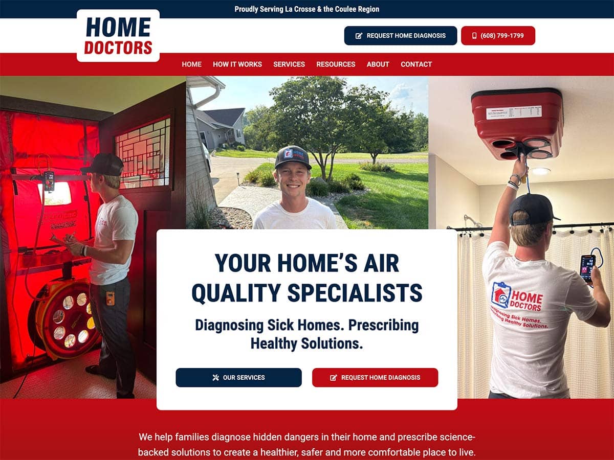 home doctors website screenshot