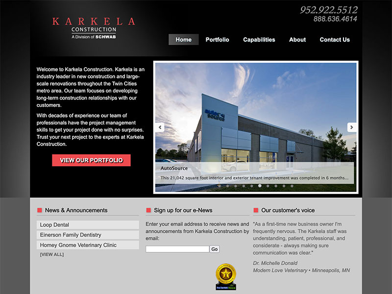 Website Launch: Karkela Construction