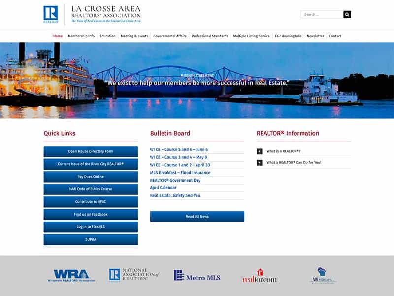 Website Redesign: La Crosse Area Realtors Association