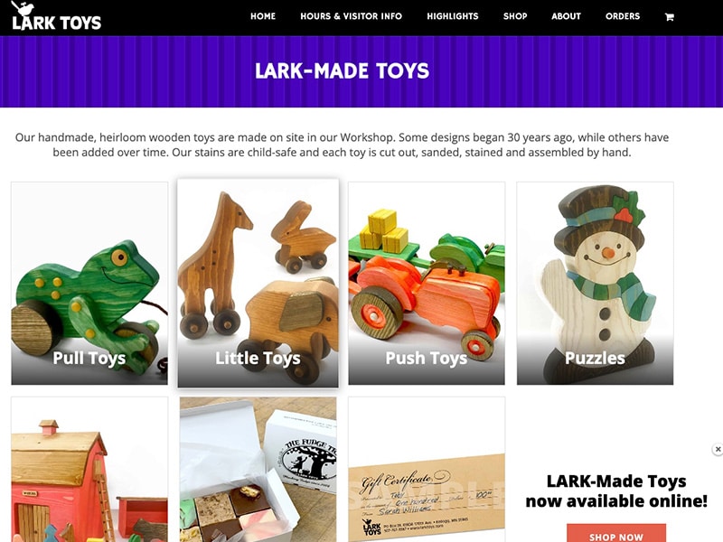 Ecommerce Website Design - LARK Toys