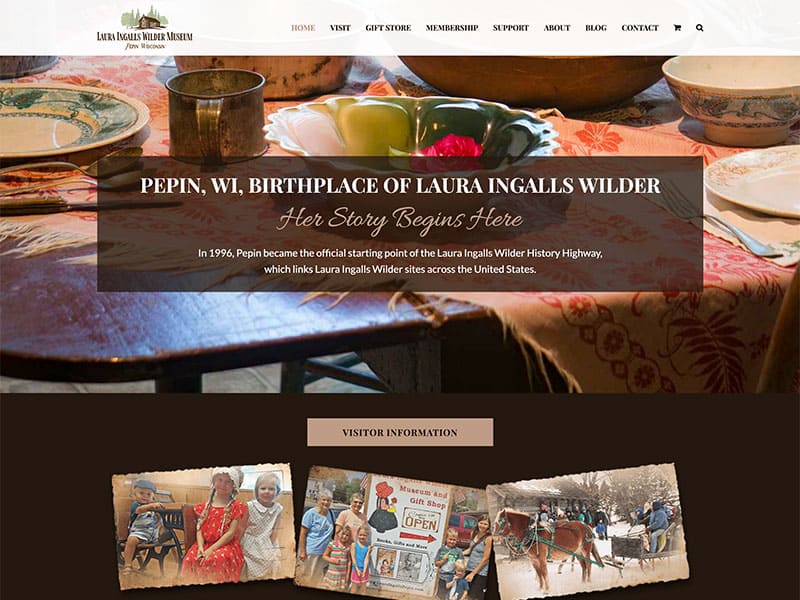 Museum Website Design - Laura Ingalls Wilder Museum