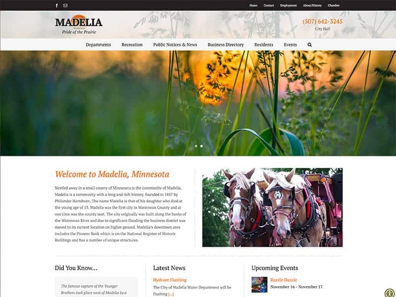 Website Redesign: City of Madelia