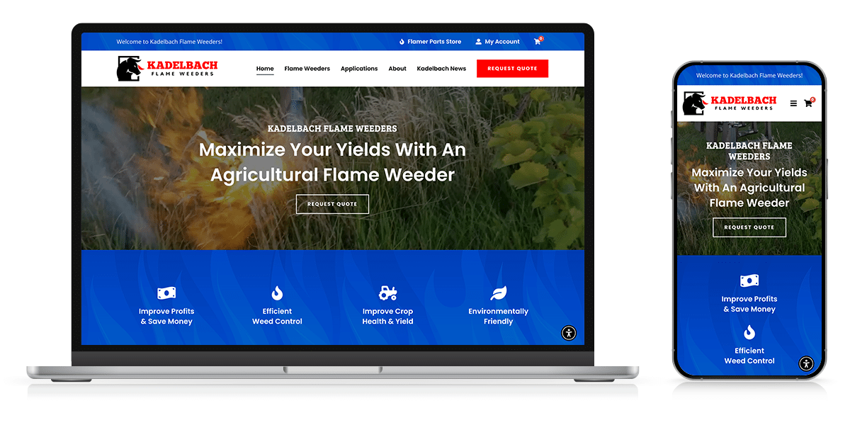 manufacturing-website-redesign-kadelbach manufacturing website redesign for Kadelbach flame weeders