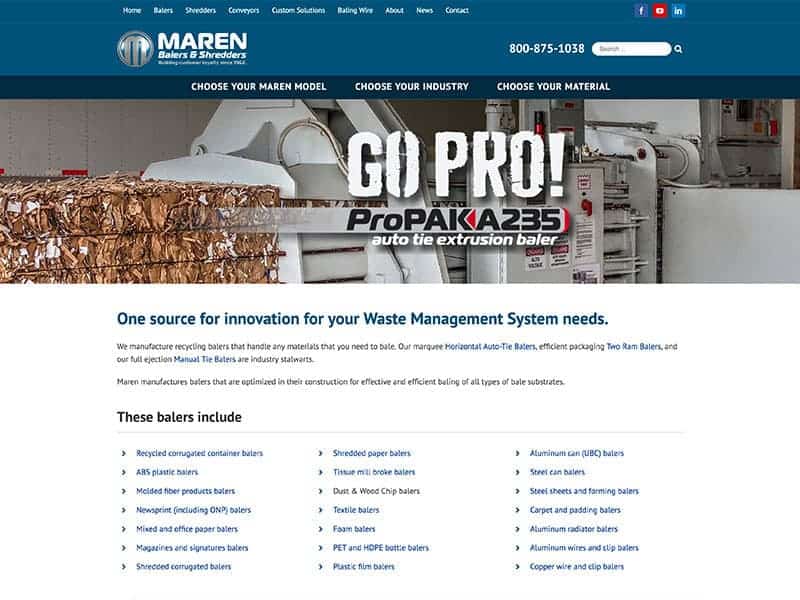 Website Redesign: Maren Engineering Corporation